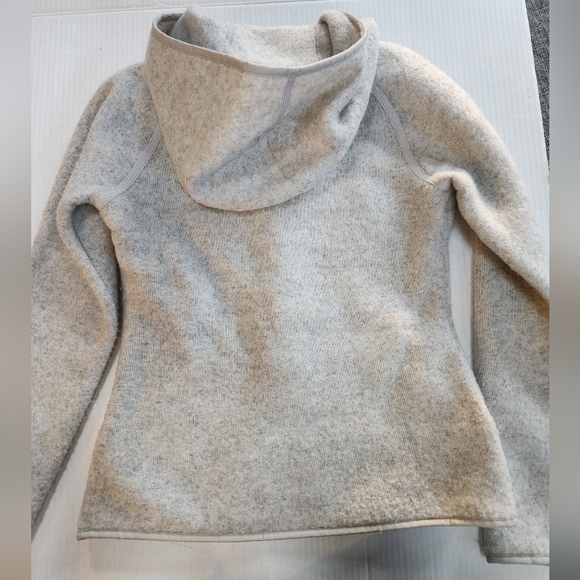 Smartwool zip up hooded sweater cream/grey womens size xs - Picture 5 of 9